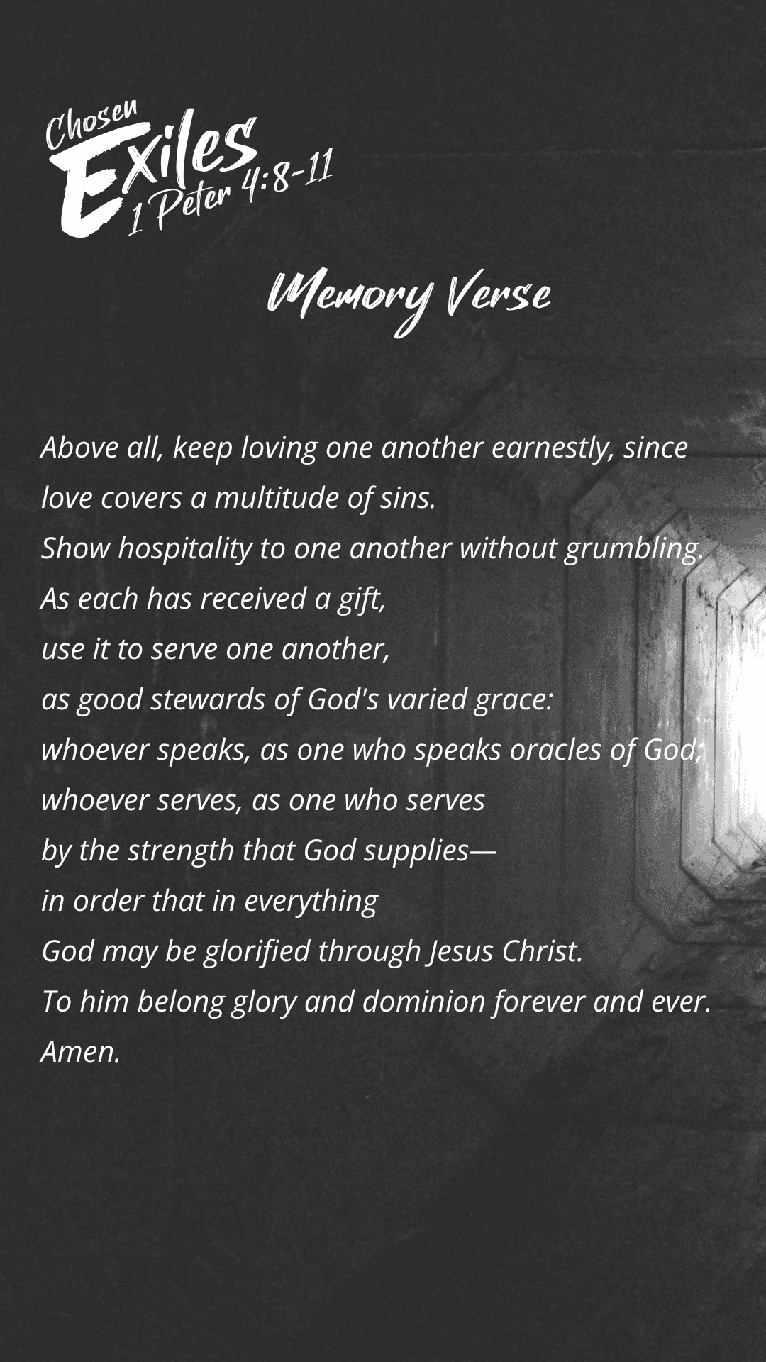 Lock Screen Chosen Exiles Memory Verse for Part 2